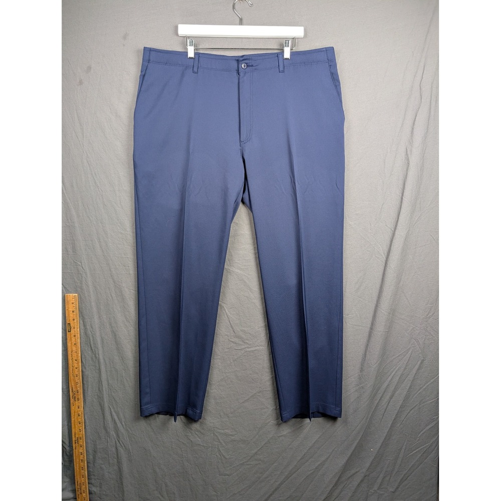 Pebble Beach Dry-Luxe Performance Golf Pants Mens 42x32 Blue Flat Front Stretch‎